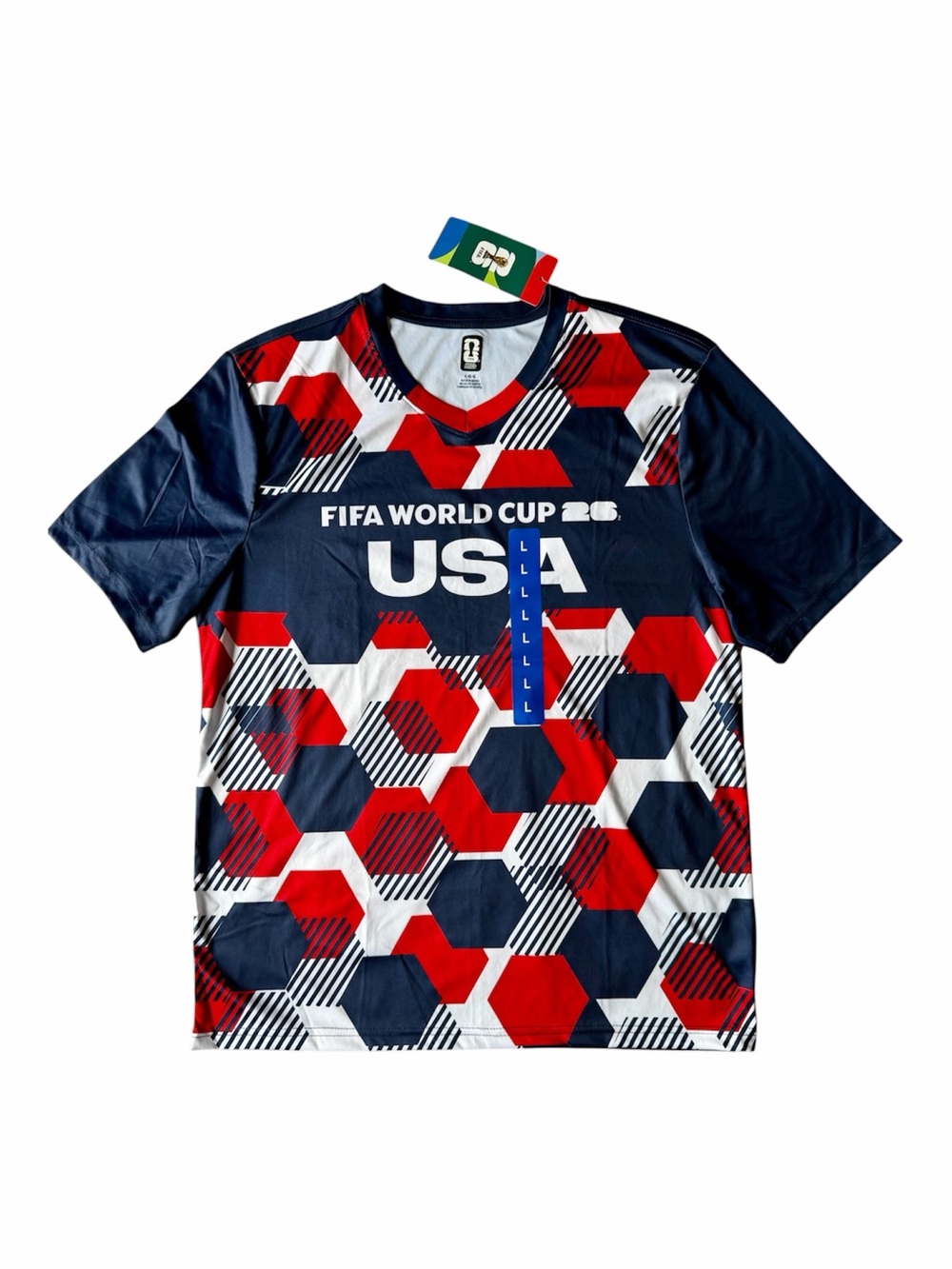 FIFA World Cup USA Men's Jersey in Navy, Red, and White